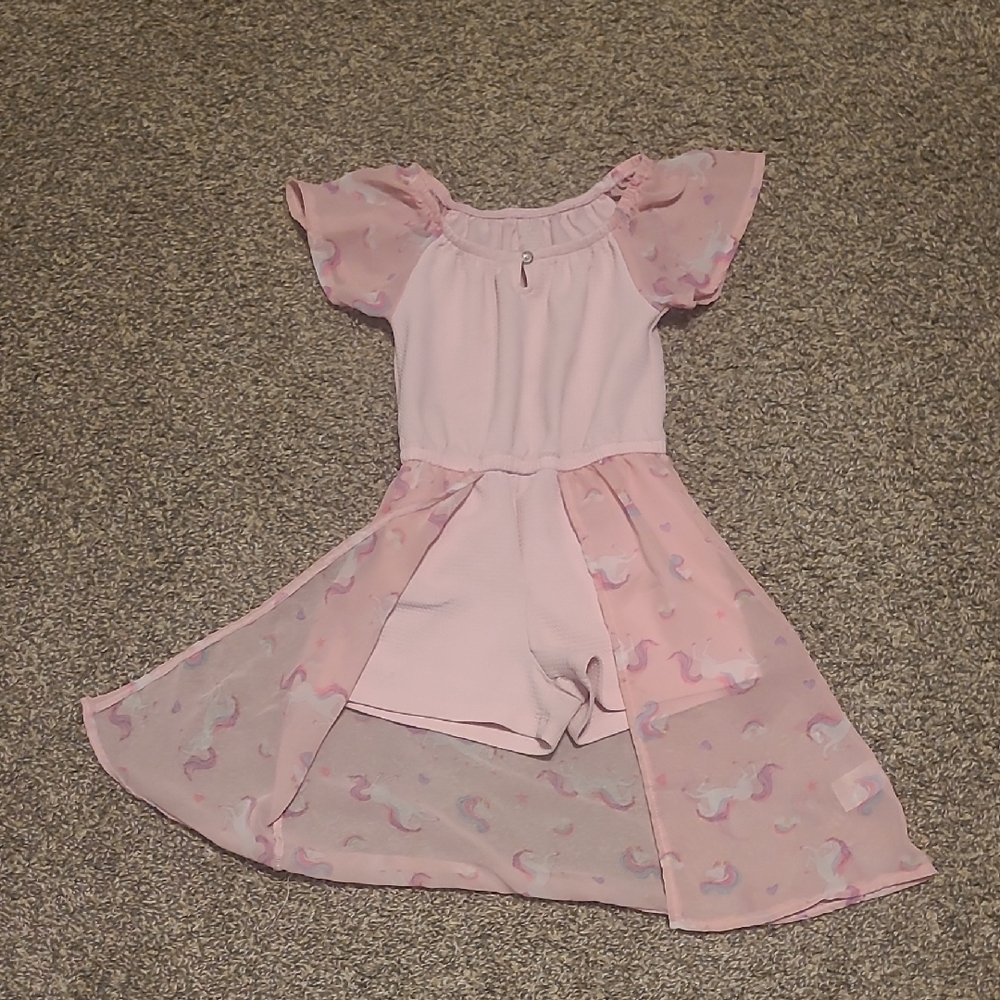 One Step Ahead Pink Kids Romper